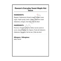 Dawson’s Everyday Sweet Maple Hot Sauce - Hot Sauce