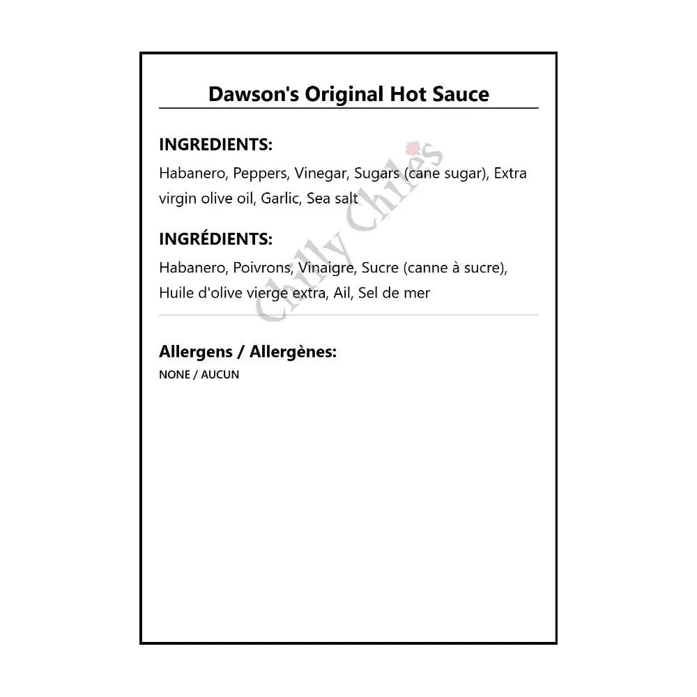 Dawson’s Original Hot Sauce - Hot Sauce