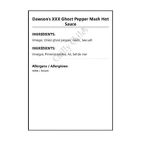 Dawson’s XXX Ghost Pepper Mash Hot Sauce - Hot Sauce