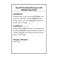 Day Of The Dead Hot Sauce with Skeleton Key Chain - Hot Sauce