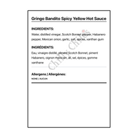 Gringo Bandito Spicy Yellow Hot Sauce - Bilingual Ingredients