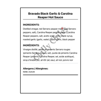 Bravado Black Garlic & Carolina Reaper Hot Sauce - Bilingual Ingredients