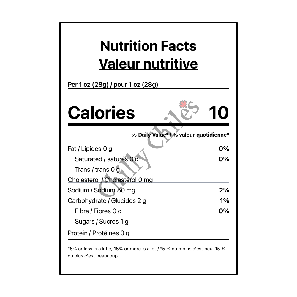 Mikey V's 7-Pot Primo Salsa - Canadian Nutrition Facts