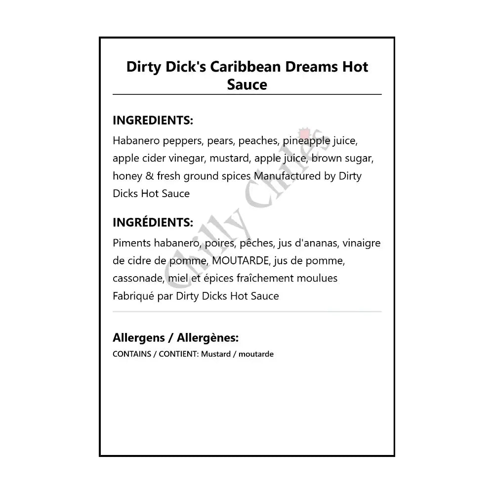 Dirty Dick’s Caribbean Dreams Hot Sauce - Hot Sauce