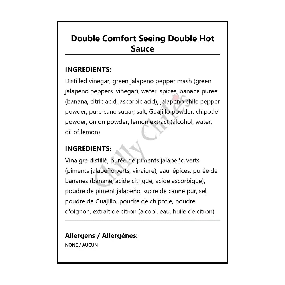 Double Comfort Seeing Double Hot Sauce - Hot Sauce