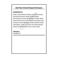 Dat'l Do-It Devil Drops Hot Sauce - Bilingual Ingredients