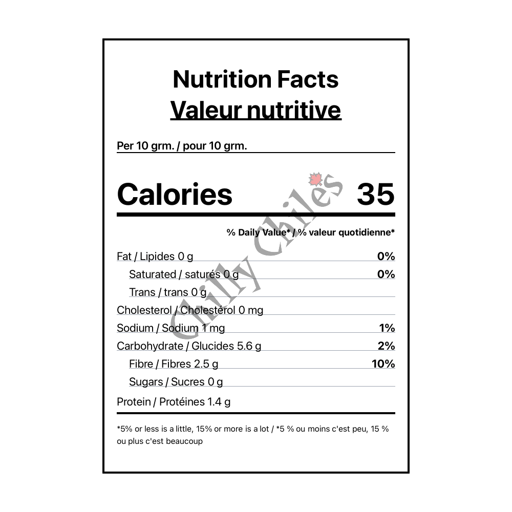 Chiles Machos Guajillo Chile - Canadian Nutrition Facts