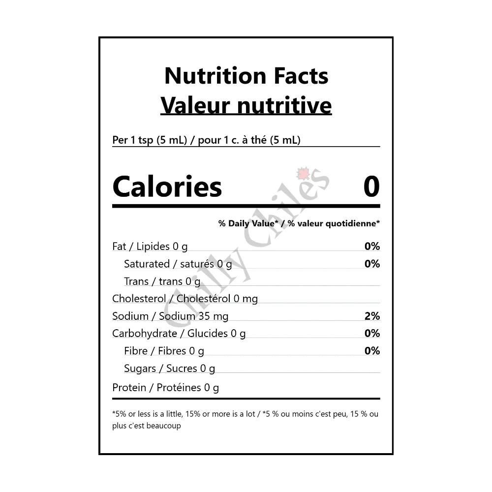 Seed Ranch Smoked Jalapeno Hot Sauce - Canadian Nutrition Facts