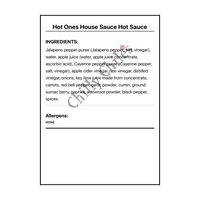 Hot Ones House Sauce Hot Sauce - Bilingual Ingredients