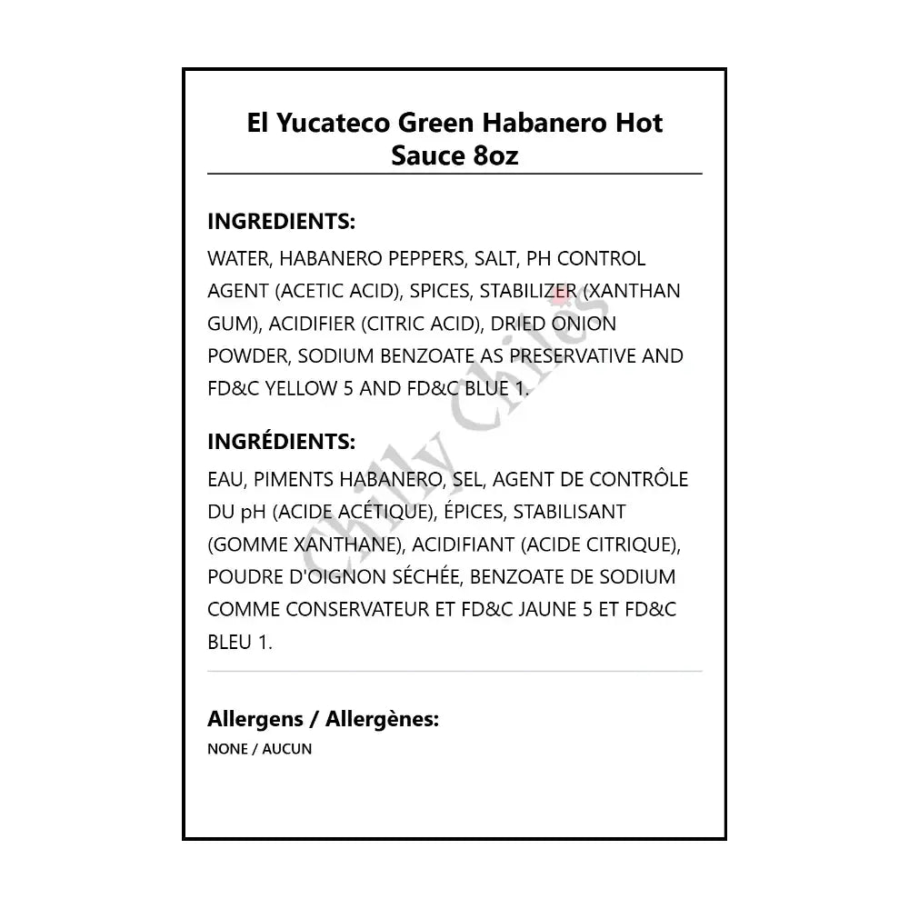 El Yucateco Green Habanero Hot Sauce 8oz - Hot Sauce