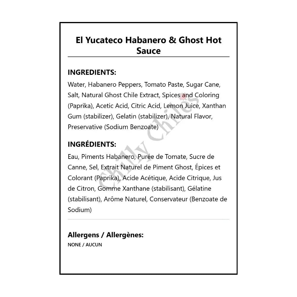 El Yucateco Habanero & Ghost Hot Sauce - Hot Sauce