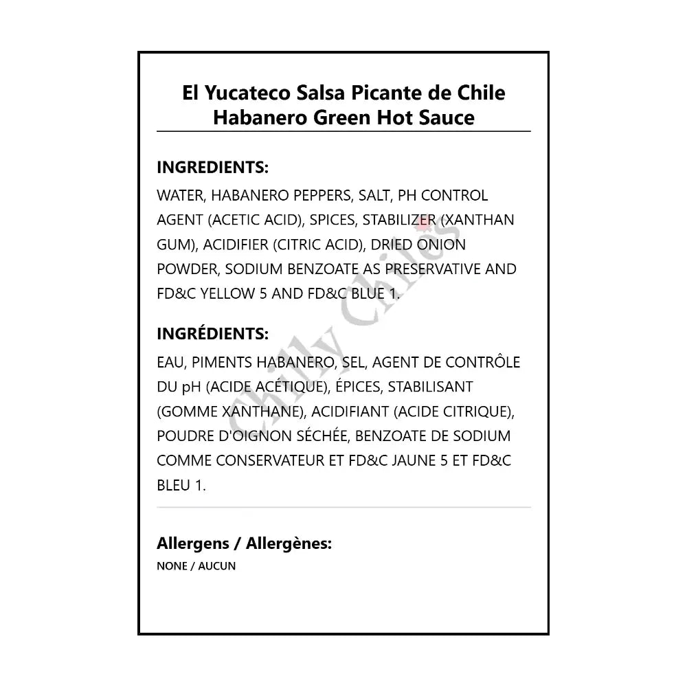 El Yucateco Salsa Picante de Chile Habanero Green Hot Sauce - Hot Sauce