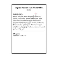 Empress Passion Fruit Mustard Hot Sauce - Hot Sauce