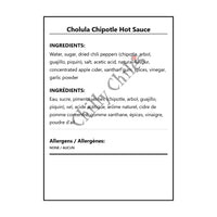 Cholula Chipotle Hot Sauce - Bilingual Ingredients