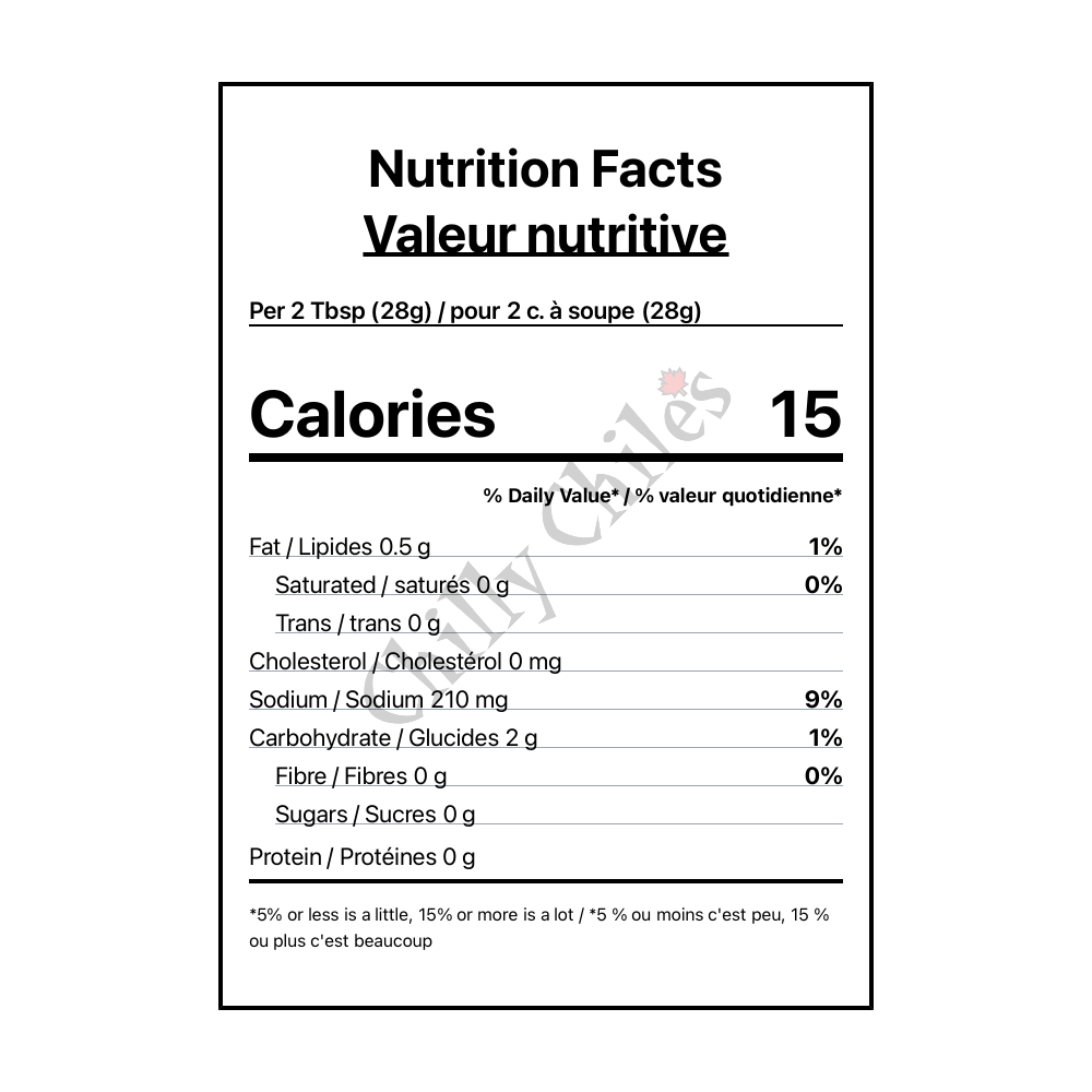 Rangers Reapers Roasted Salsa - Canadian Nutrition Facts