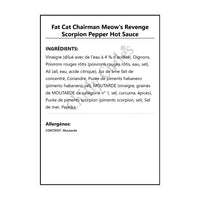 Fat Cat Chairman Meow’s Revenge Scorpion Pepper Hot Sauce - Hot Sauce