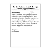 Fat Cat Chairman Meow’s Revenge Scorpion Pepper Hot Sauce - Hot Sauce