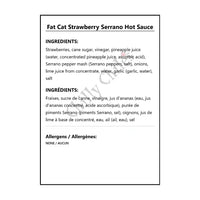 Fat Cat Strawberry Serrano Hot Sauce - Hot Sauce