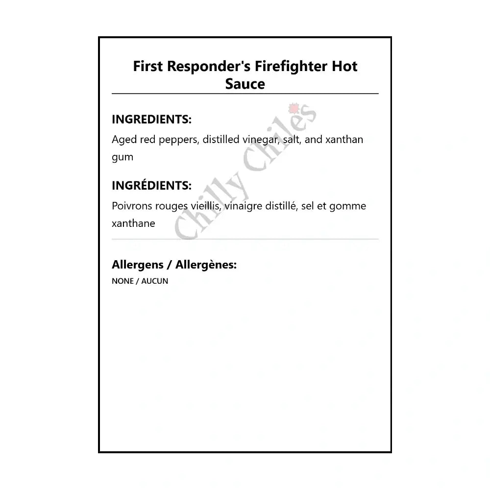 First Responder’s Firefighter Hot Sauce - Hot Sauce