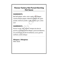 Flavour Factory Hot Pursuit Burning Hot Sauce - Hot Sauce