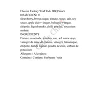 Flavour Factory Wild Ride BBQ Sauce - BBQ Sauce