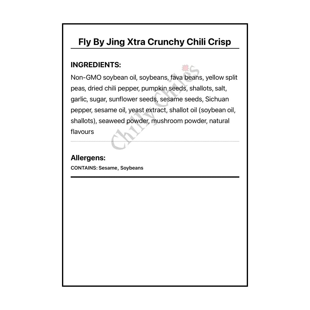 Fly By Jing Xtra Crunchy Chili Crisp - Condiments