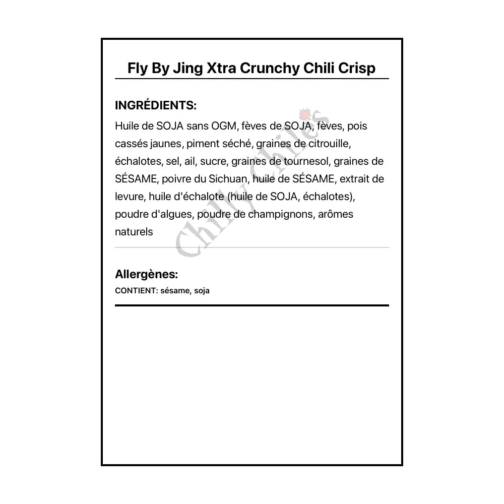 Fly By Jing Xtra Crunchy Chili Crisp - Condiments