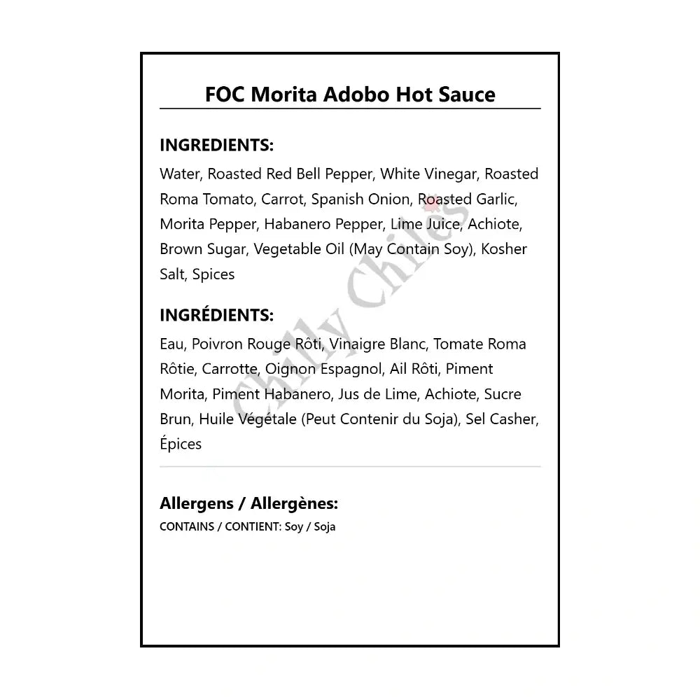 FOC Morita Adobo Hot Sauce - Hot Sauce