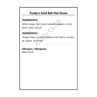 Funky’s Acid Ball Hot Sauce - Hot Sauce