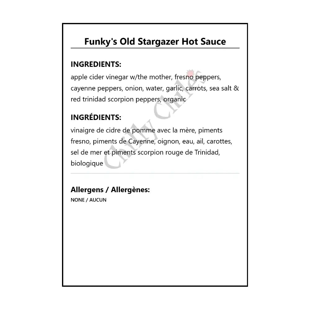 Funky’s Old Stargazer Hot Sauce - Hot Sauce