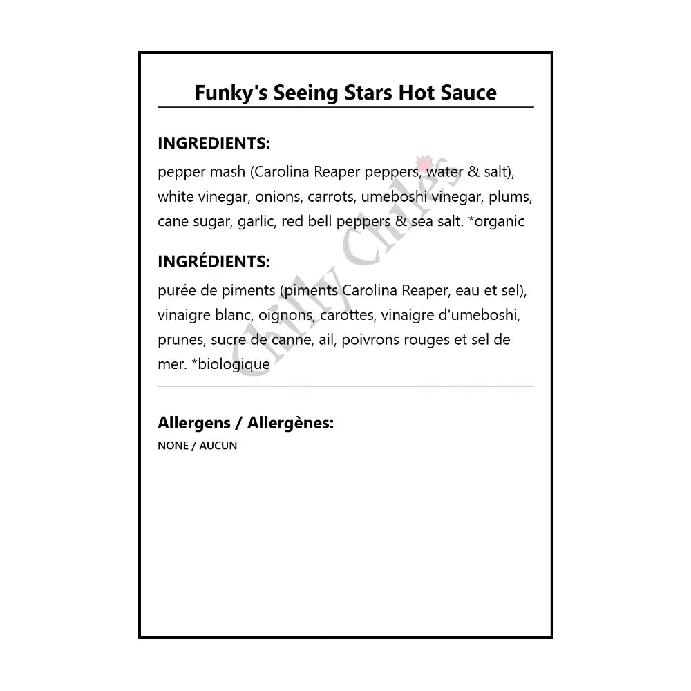 Funky’s Seeing Stars Hot Sauce - Hot Sauce