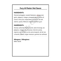 Fury Al Pastor Hot Sauce - Hot Sauce