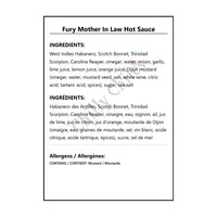 Fury Mother In Law Hot Sauce - Hot Sauce