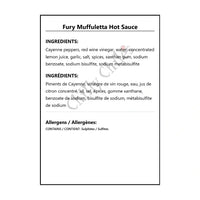 Fury Muffuletta Hot Sauce - Hot Sauce
