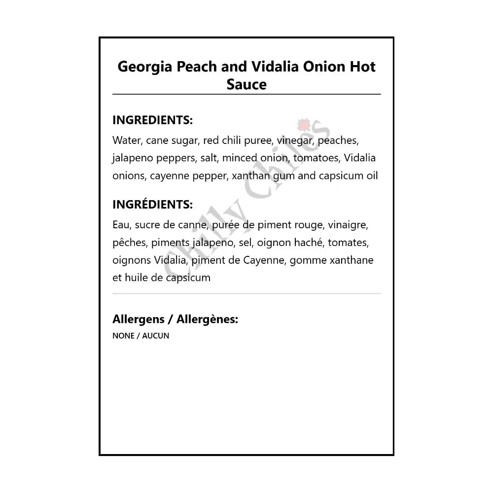 Georgia Peach and Vidalia Onion Hot Sauce - Hot Sauce