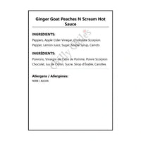 Ginger Goat Peaches N Scream Hot Sauce - Hot Sauce