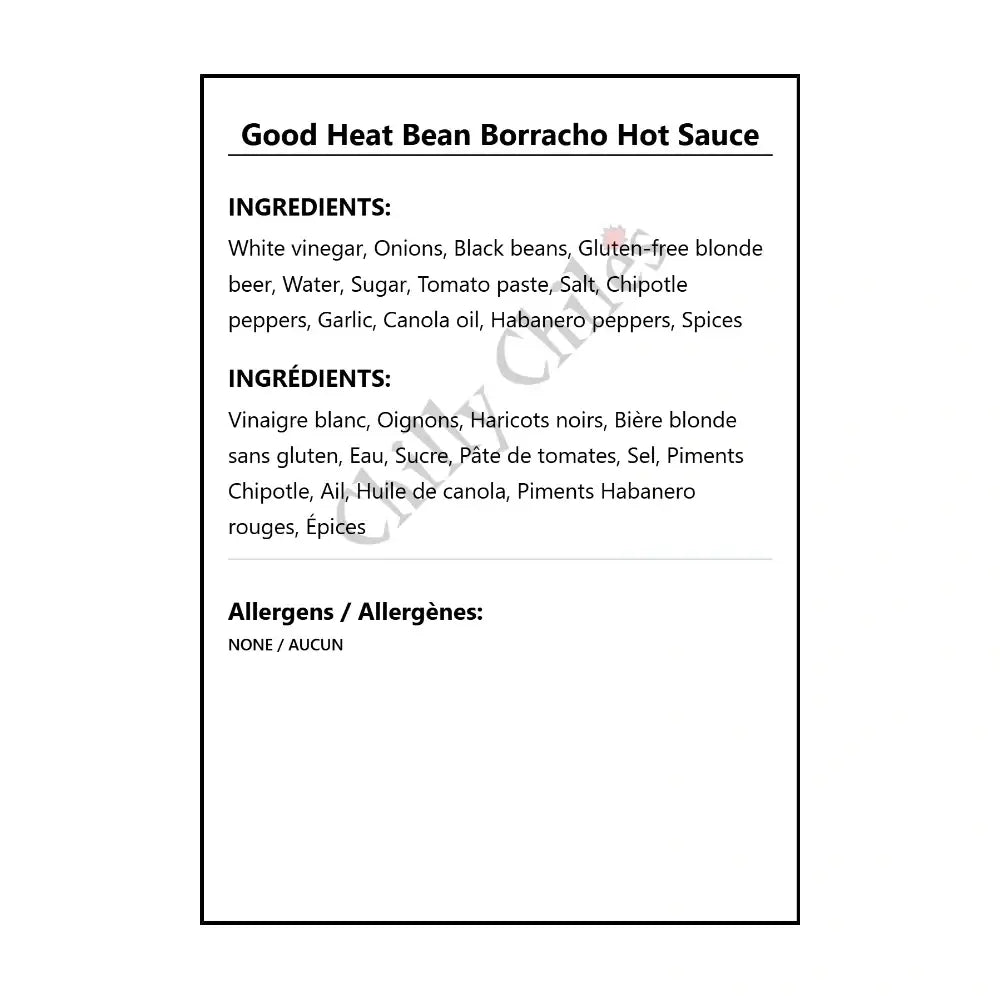Good Heat Bean Borracho Hot Sauce - Hot Sauce