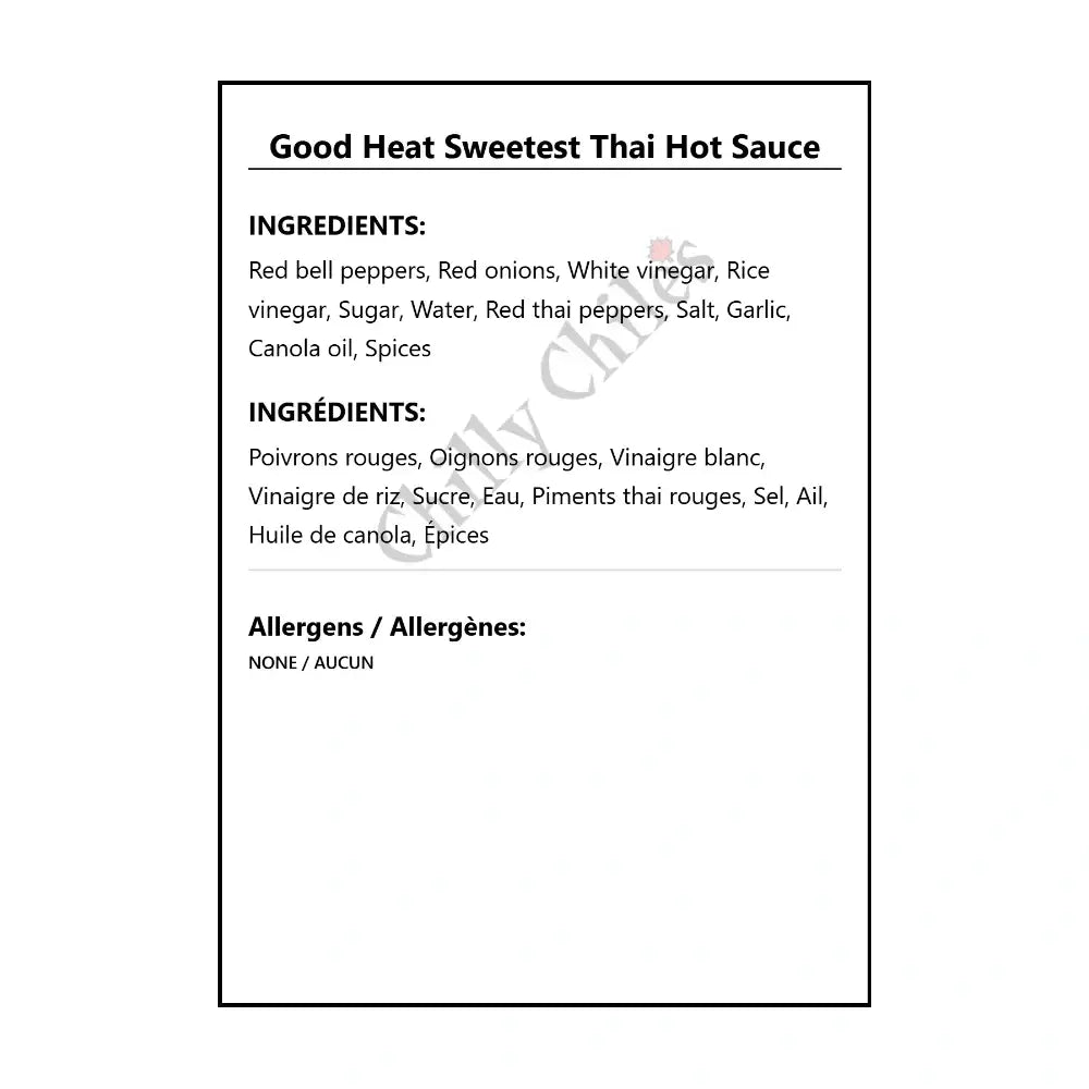 Good Heat Sweetest Thai Hot Sauce - Hot Sauce