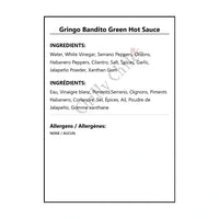 Gringo Bandito Green Hot Sauce - Hot Sauce