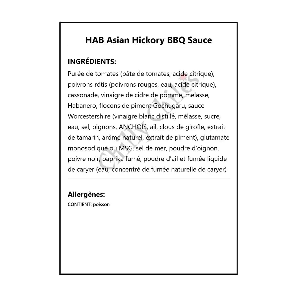 HAB Asian Hickory BBQ Sauce - BBQ Sauce