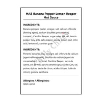 HAB Banana Pepper Lemon Reaper Hot Sauce - Hot Sauce
