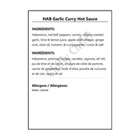 HAB Garlic Curry Hot Sauce - Hot Sauce