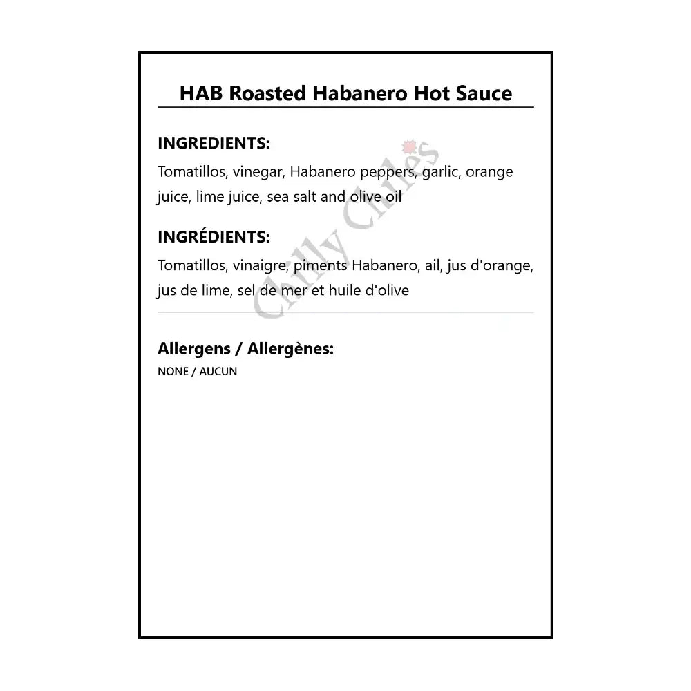 HAB Roasted Habanero Hot Sauce - Hot Sauce