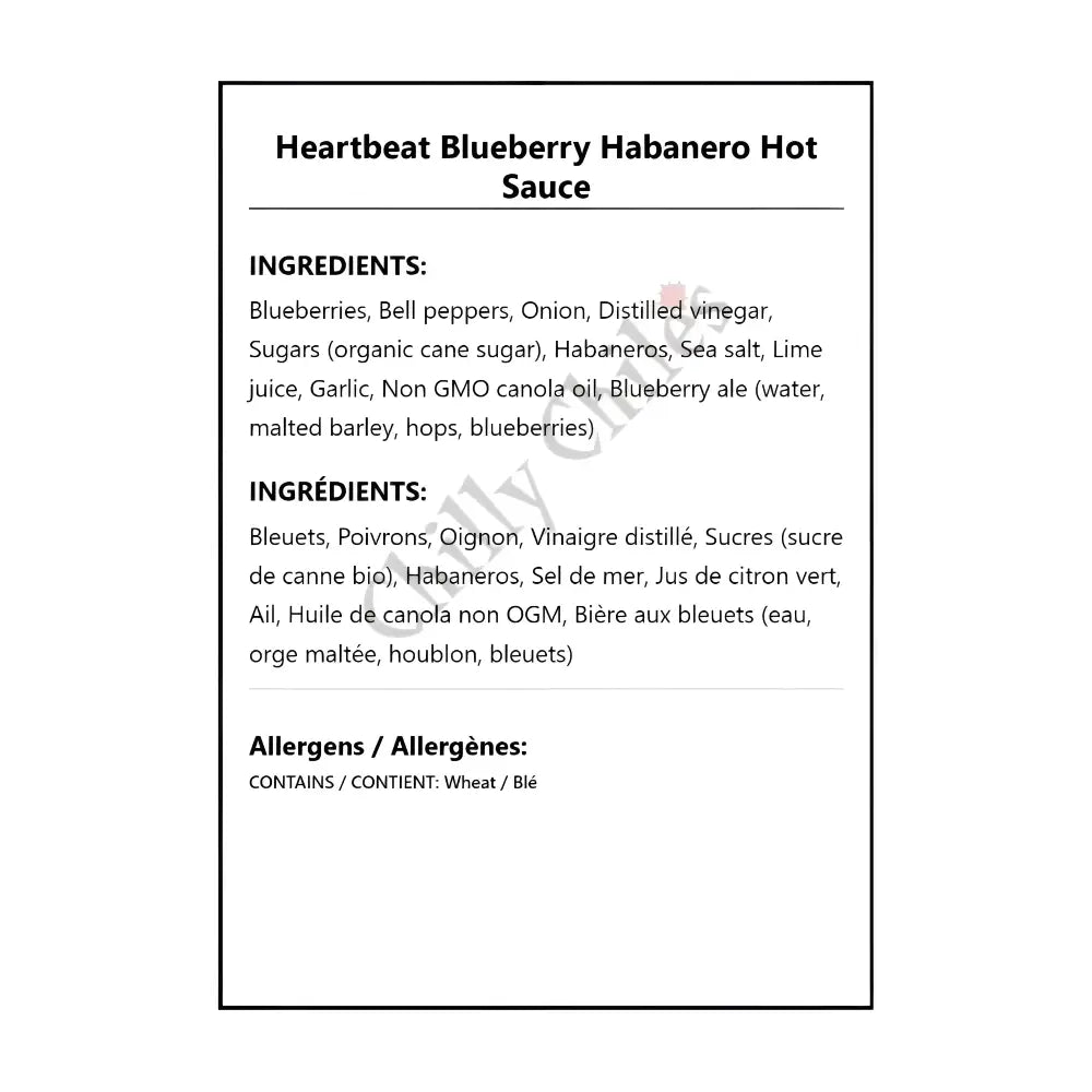 Heartbeat Blueberry Habanero Hot Sauce - Hot Sauce