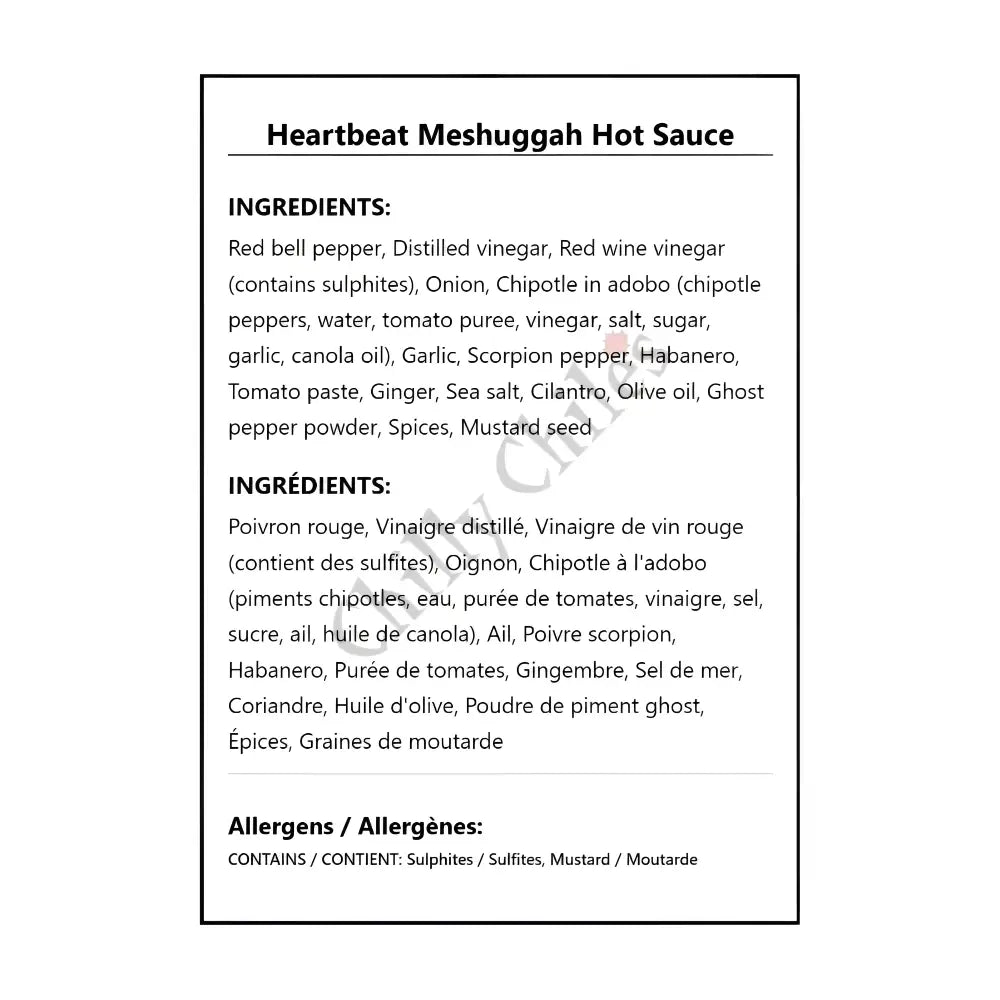 Heartbeat Meshuggah Hot Sauce - Hot Sauce
