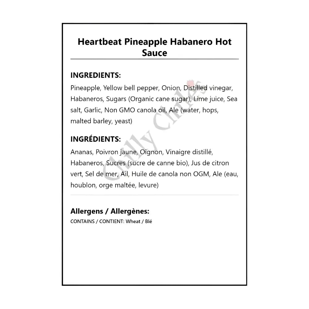 Heartbeat Pineapple Habanero Hot Sauce - Hot Sauce