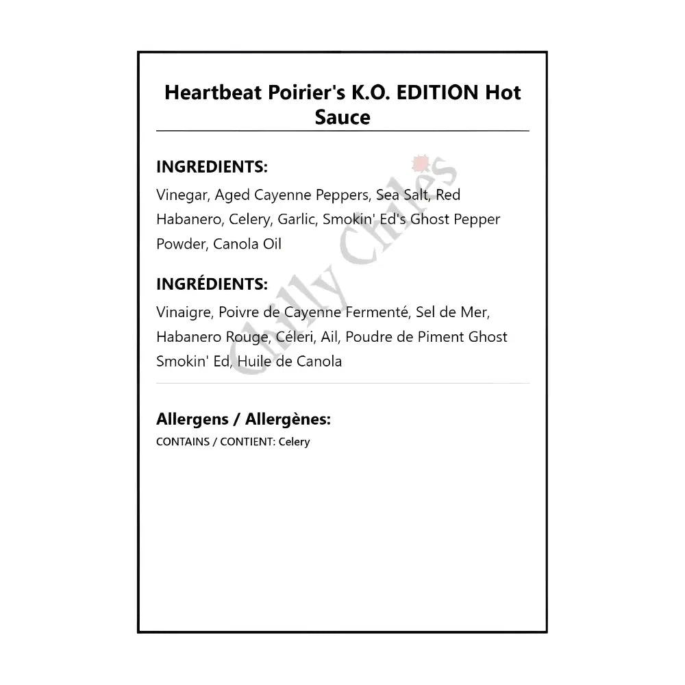 Heartbeat Poirier’s K.O. EDITION Hot Sauce - Default