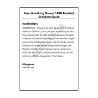 Heartbreaking Dawns 1498 Trinidad Scorpion Sauce - Hot Sauce