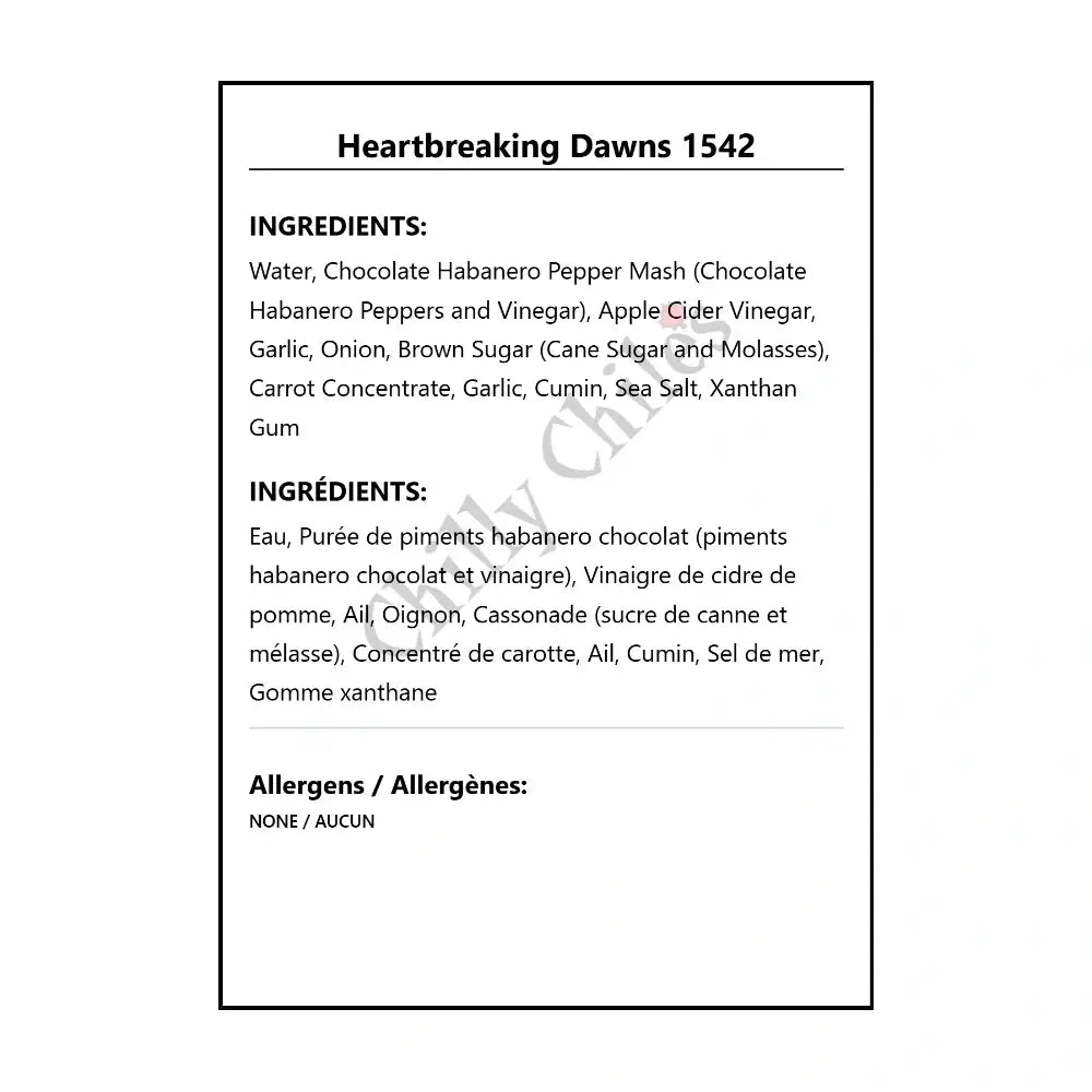 Heartbreaking Dawns 1542 - Hot Sauce