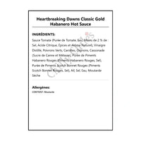 Heartbreaking Dawns Classic Gold Habanero Hot Sauce - Hot Sauce
